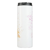 Moderne roze verf thermosbeker (Achterkant)