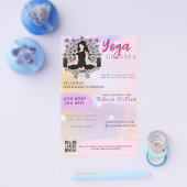 Moderne roze verloop Yoga instructeur studio klass Flyer (Enkel)