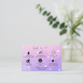 Moderne roze verloopkaars visitekaartje (Staand voorkant)