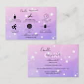 Moderne roze verloopkaars visitekaartje (Voorkant / Achterkant)