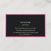 Moderne roze Visitekaartje met Damask (Achterkant)