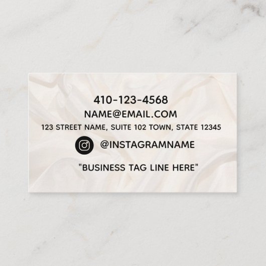 Moderne roze Visitekaartje van de zijde (Achterkant)