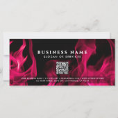 Moderne Roze Vlammen QR Code Cadeaubon (Voorkant)