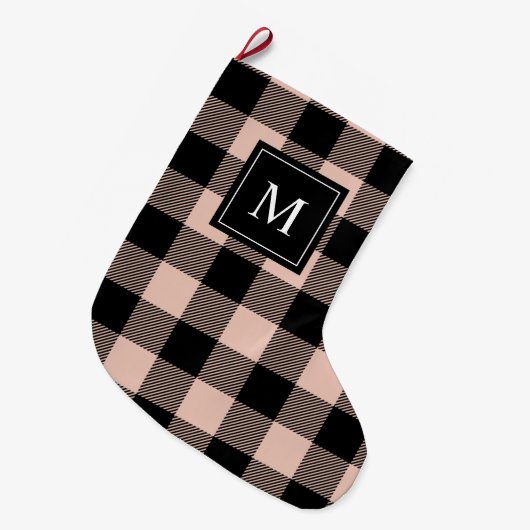 Moderne roze voorstelling en naam grote kerststop grote kerstsok (Voorkant (Hangend))