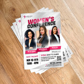 Moderne Roze Vrouwen Kerk Conferentie Bijeenkomst Flyer