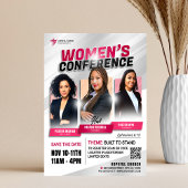 Moderne Roze Vrouwen Kerk Conferentie Bijeenkomst Flyer