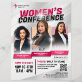 Moderne Roze Vrouwen Kerk Conferentie Bijeenkomst Flyer (Voorkant)