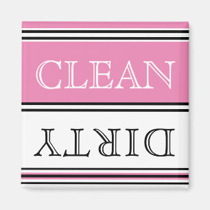 Moderne roze wasmachine Dirty Clean Magnet Magneet