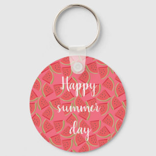Moderne roze watermeloen, zomer sleutelhanger