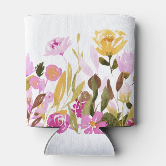 Moderne roze Waterverf - Aangepaste namen bruiloft Blikjeskoeler (Achterkant)