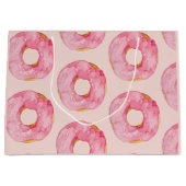 Moderne Roze Waterverf Donut Patroon Groot Cadeauzakje (Voorkant)
