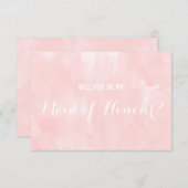 Moderne roze waterverf kaart (Voorkant / Achterkant)