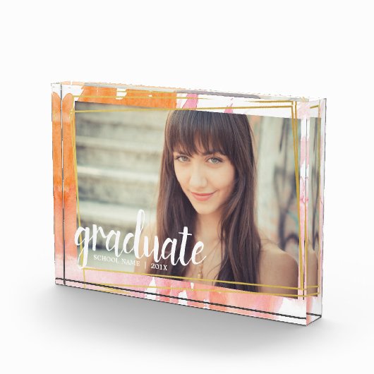 Moderne roze Waterverf Klasse van het Blok van de  (Rechts)