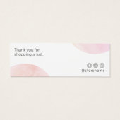 Moderne roze Waterverf oorscherm Mini Visitekaartjes (Achterkant)