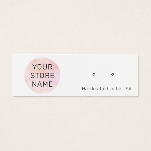 Moderne roze Waterverf oorscherm Mini Visitekaartjes (Voorkant)