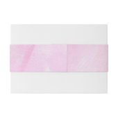 Moderne roze waterverf penseelstreken bruiloft uitnodigingen wikkel (Achterkant Voorbeeld)