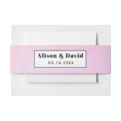 Moderne roze waterverf penseelstreken bruiloft uitnodigingen wikkel (Voorkant Voorbeeld)