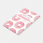Moderne roze Waterverf zoet als donuts Quote Post-it® Notes (Schuin)