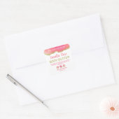 Moderne Roze Wit Gouden Glitter Product Labels (Envelop)