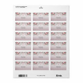 Moderne roze witte bloemen adreslabel etiket (Full Sheet)