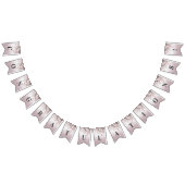 Moderne roze witte bloemen Bunting vlag Vlaggetjes (Alle)