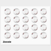 Moderne roze witte flacon Klassieke ronde Sticker (Vel)