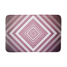 Moderne Roze & Witte Gradatie Vierkanten Badmat