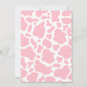 Moderne roze witte Koe afdrukBaby shower Kaart (Achterkant)