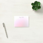 Moderne roze witte legante professionele Sjabloon Post-it® Notes (Kantoor)