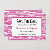 Moderne roze witte Waterverf bruiloft personaliser Save The Date (Voorkant / Achterkant)