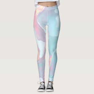 Moderne Roze Zachte Mint Gouden Luxe Collectie Leggings