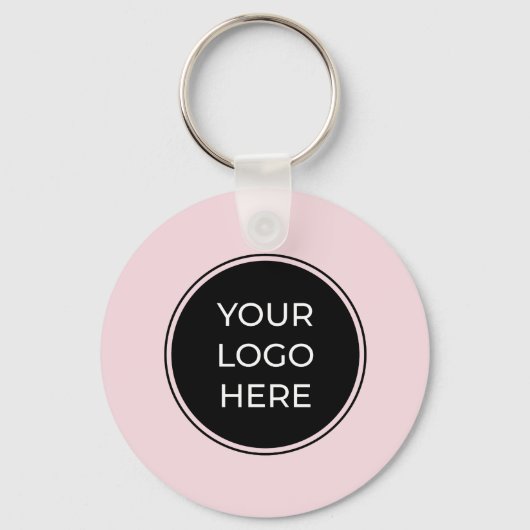 Moderne roze zakelijke QR-code Sleutelhanger (Voorkant)