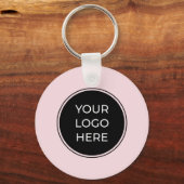 Moderne roze zakelijke QR-code Sleutelhanger (Voorkant)