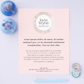 Moderne roze zilver-harsen flyer (Enkel)