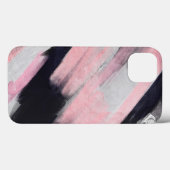 Moderne roze zwarte Abstracte kunst Case-Mate iPhone Case (Achterkant (horizontaal))