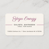 Moderne Roze Zwarte Lotusbloem Elegante Unieke Yog Visitekaartje (Achterkant)