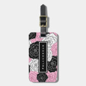 Moderne rozen bagagelabel (Voorkant verticaal)