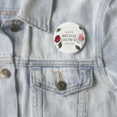 Moderne Rozen Bruiloft Borrel Ronde Button 5,7 Cm (In situ)