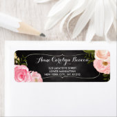 Moderne Rozen Chalkboard - Aangepast Etiket (Insitu)