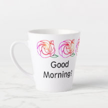 Moderne Rozen Gepersonaliseerde Latte Mok