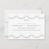 Moderne RSVP 25e zilveren trouwdag (Achterkant)