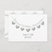 Moderne RSVP 70e platina trouwdag (Voorkant / Achterkant)