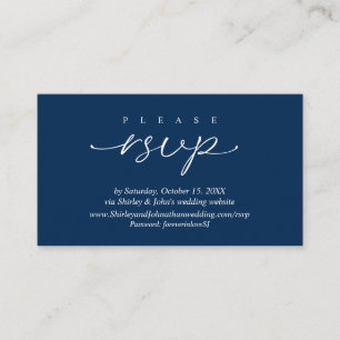 Moderne RSVP-huwelijksuitnodiging, via website Informatiekaartje