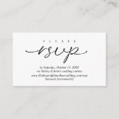 Moderne RSVP-huwelijksuitnodiging, via website Informatiekaartje (Voorkant)