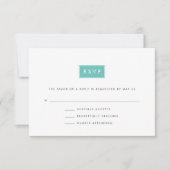 Moderne RSVP-Kaart | Pool RSVP Kaartje (Voorkant)