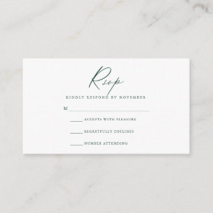 Moderne RSVP-kaart voor script Informatiekaartje