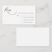 Moderne RSVP-kaart voor script Informatiekaartje (Voorkant / Achterkant)