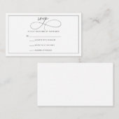 Moderne RSVP-kaart voor script Informatiekaartje (Voorkant / Achterkant)