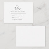 Moderne RSVP-kaart voor script Notitiekaartje (Voorkant / Achterkant)