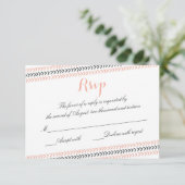 Moderne RSVP-kaart voor typografie aan de rand RSVP Kaartje (Staand voorkant)
